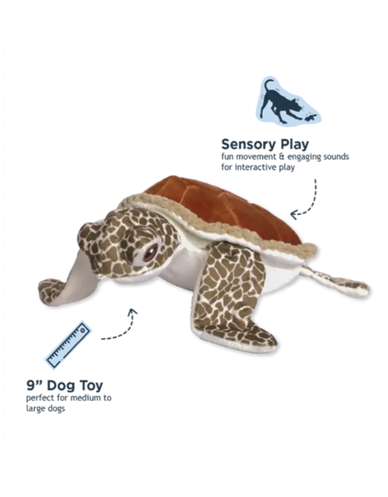 Tall Tails Tall Tails Dog Toy Animated Plush Sea Turtle 10In