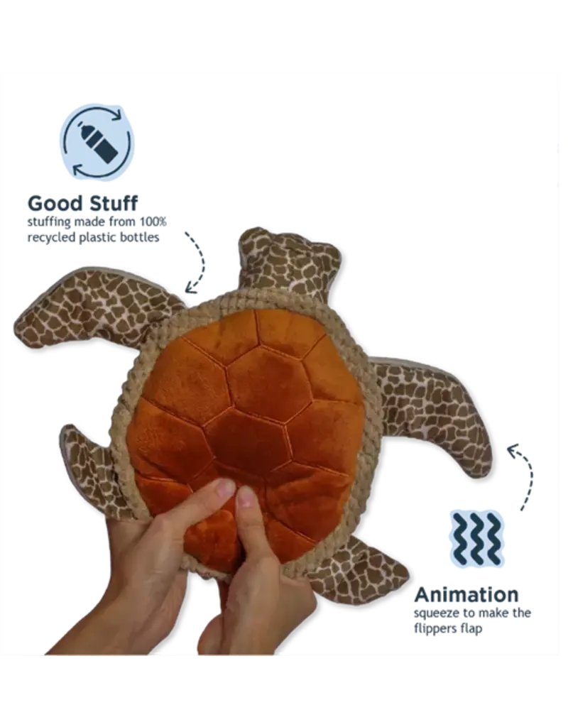 Tall Tails Tall Tails Dog Toy Animated Plush Sea Turtle 10In