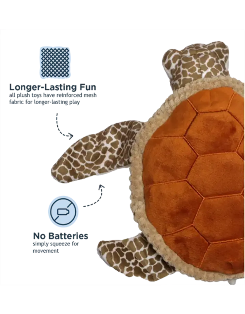 Tall Tails Tall Tails Dog Toy Animated Plush Sea Turtle 10In