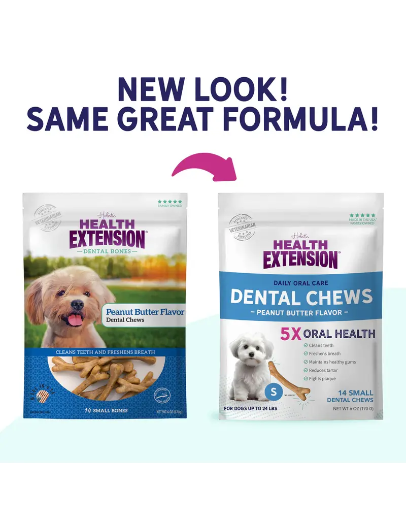 Health Extension Health Extensions Peanut Butter Dental Bones Small 14 Pk