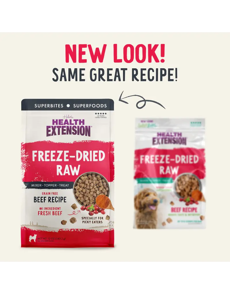 Health Extension Health Extension SuperBites Freeze-Dried Raw Mixer Topper Treat Beef