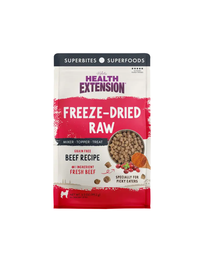 Health Extension Health Extension SuperBites Freeze-Dried Raw Mixer Topper Treat Beef