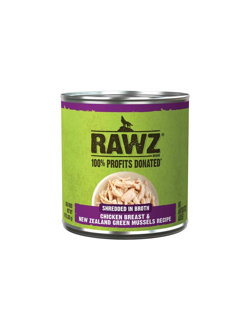 RAWZ Rawz Shredded Chicken Breast & New Zealand Green Mussels Canned Dog Food