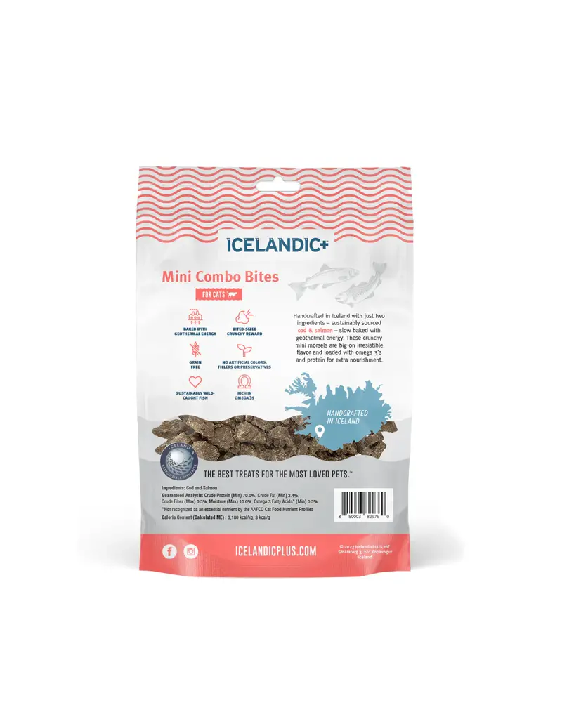 Icelandic Icelandic Mini Combo Bites Cod/Salmon Cat Treats 1.7 Oz