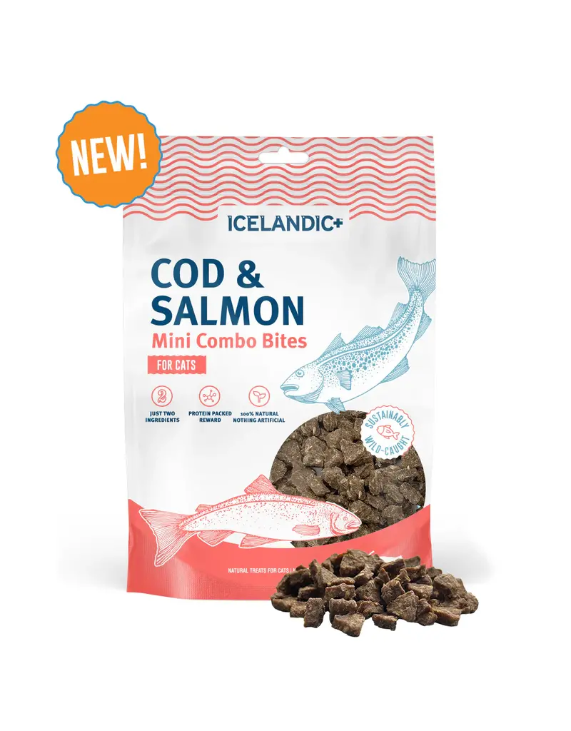 Icelandic Icelandic Mini Combo Bites Cod/Salmon Cat Treats 1.7 Oz