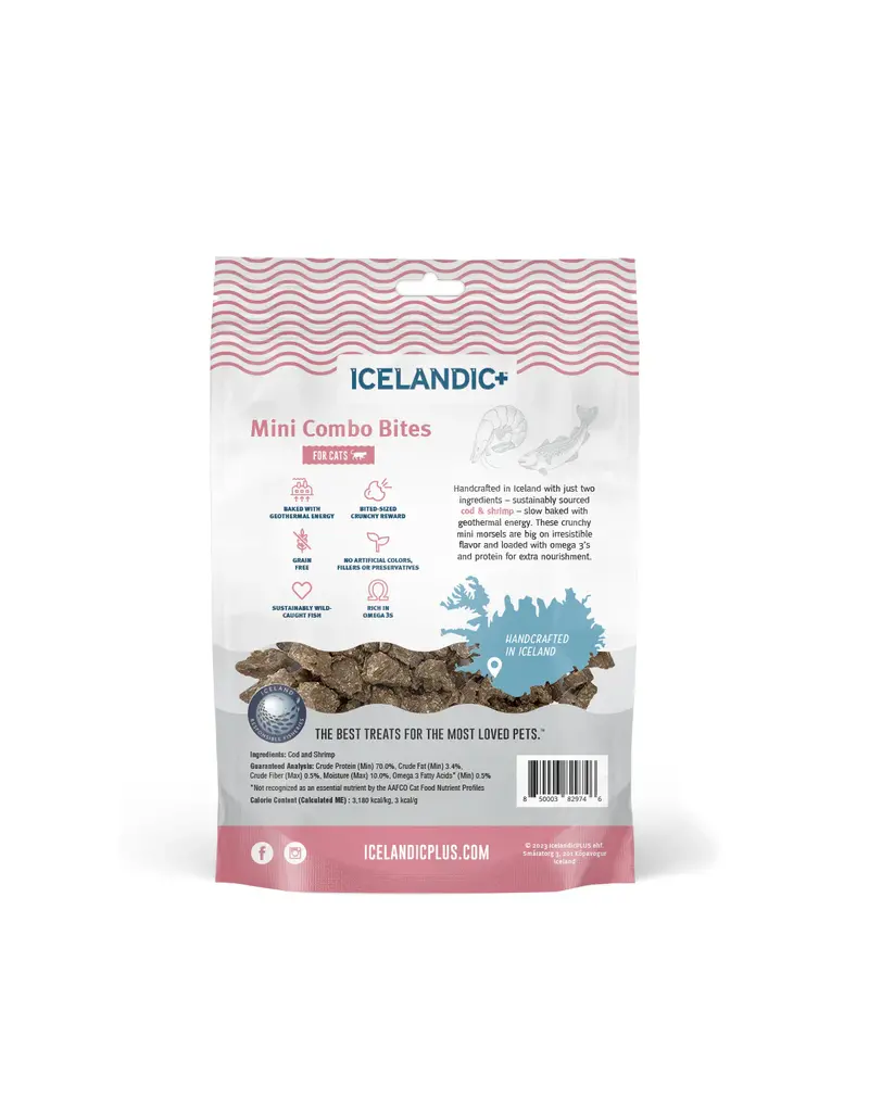Icelandic Icelandic Mini Combo Bites Cod/Shrimp Cat Treats 1.7 Oz