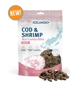 Icelandic Icelandic Mini Combo Bites Cod/Shrimp Cat Treats 1.7 Oz
