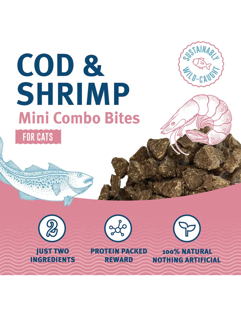 Icelandic Icelandic Mini Combo Bites Cod/Shrimp Cat Treats 1.7 Oz