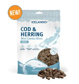 Icelandic Icelandic Mini Combo Bites Cod/Herring Cat Treats  1.7Oz