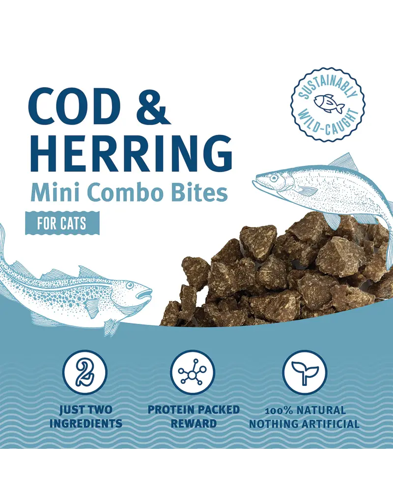 Icelandic Icelandic Mini Combo Bites Cod/Herring Cat Treats  1.7Oz