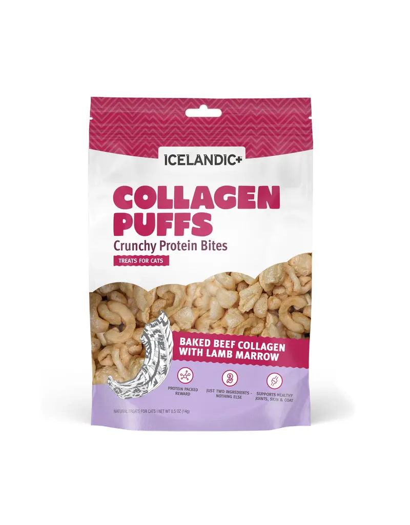 Icelandic Icelandic Beef Collagen Puffs with Marrow Cat Treats .5OZ
