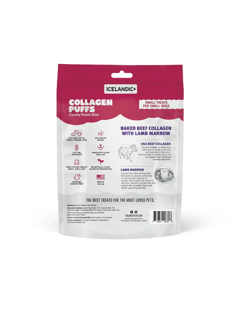 Icelandic Icelandic Beef Collagen Puffs with Marrow Sm Dog Treats 1.3 Oz