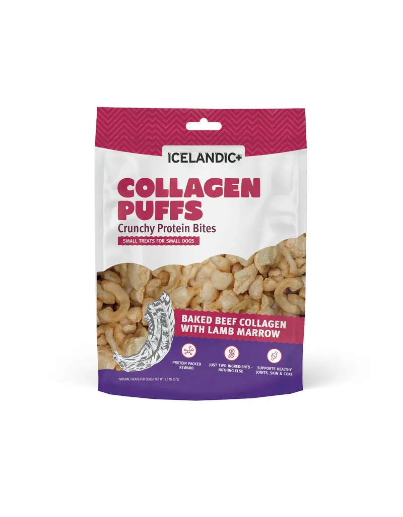 Icelandic Icelandic Beef Collagen Puffs with Marrow Sm Dog Treats 1.3 Oz