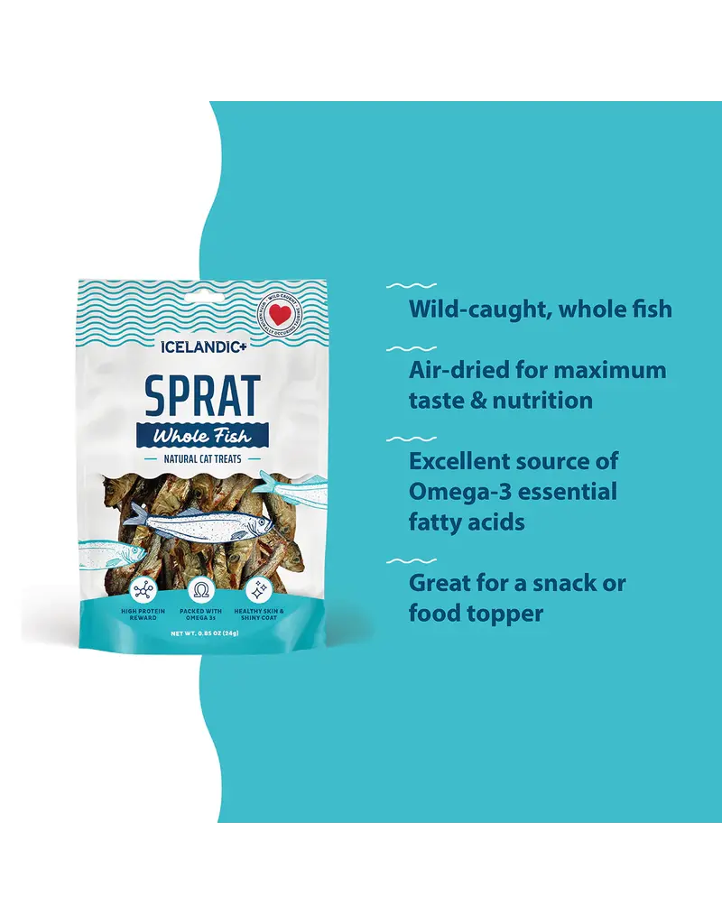 Icelandic Iceland  Sprats Whole Cat Treat .85 Oz