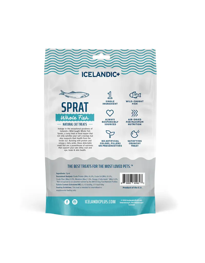 Icelandic Iceland  Sprats Whole Cat Treat .85 Oz
