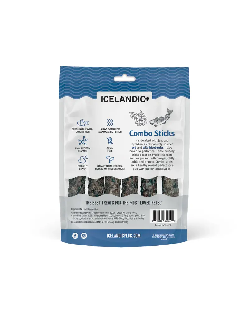 Icelandic Icelandic Combo Sticks Cod/Blueberry Dog Treats 2 Oz