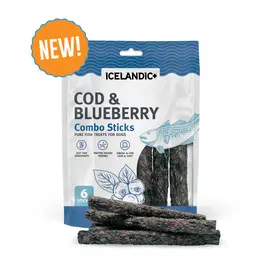 Icelandic Icelandic Combo Sticks Cod/Blueberry Dog Treats 2 Oz