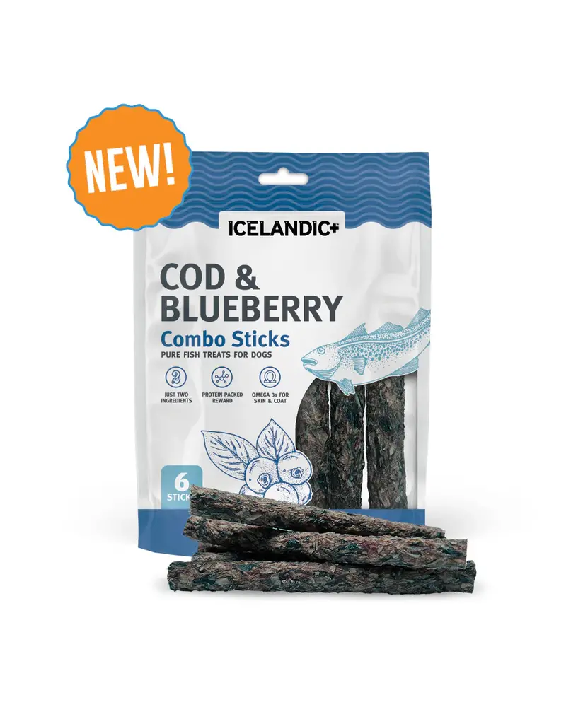 Icelandic Icelandic Combo Sticks Cod/Blueberry Dog Treats 2 Oz