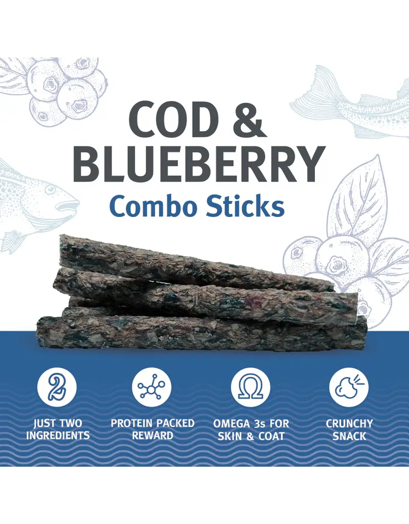 Icelandic Icelandic Combo Sticks Cod/Blueberry Dog Treats 2 Oz