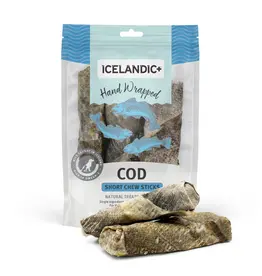 Icelandic Icelandic Hand Wrapped Cod Skin 5 In Chew Sticks for Dogs 3-pack