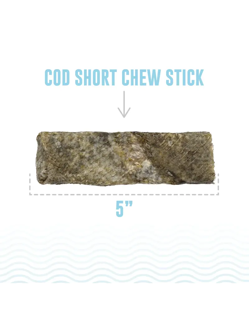 Icelandic Icelandic Hand Wrapped Cod Skin 5 In Chew Sticks for Dogs 3-pack