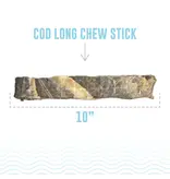 Icelandic Icelandic Hand Wrapped Cod Skin 10 In Chew Stick Dog Treat 2-pack