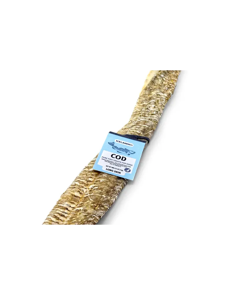 Icelandic Icelandic Cod Long Skins Dog Treats Single