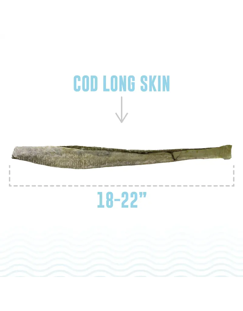 Icelandic Icelandic Cod Long Skins Dog Treats Single
