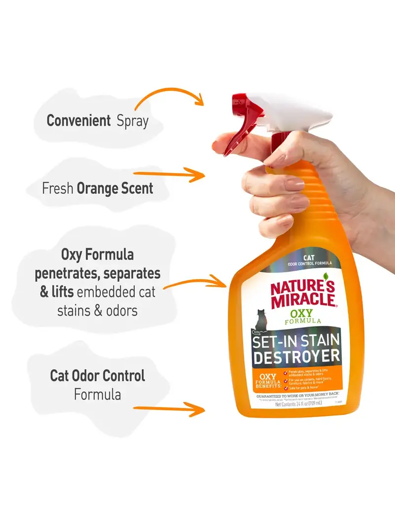 Nature's Miracle Nature's Miracle Set-In Stain Destroyer Oxy Formula Spray for Cats 24 Oz