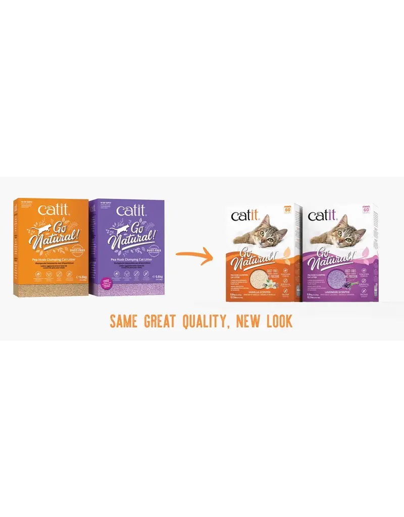 Catit Catit Go Natural Pea Husk Clumping Cat Litter 12.3 lb, Lavender