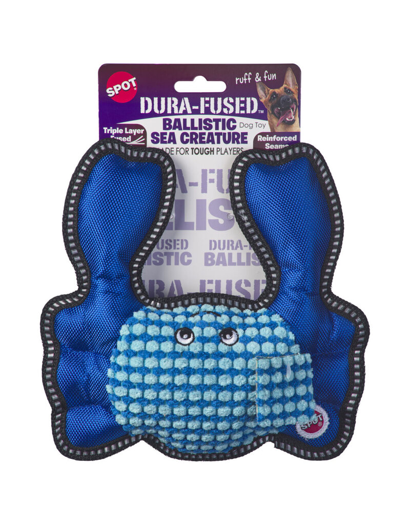 Ethical Pet Spot Ballistic Rubber Dog Toy Sea Creature 10 In