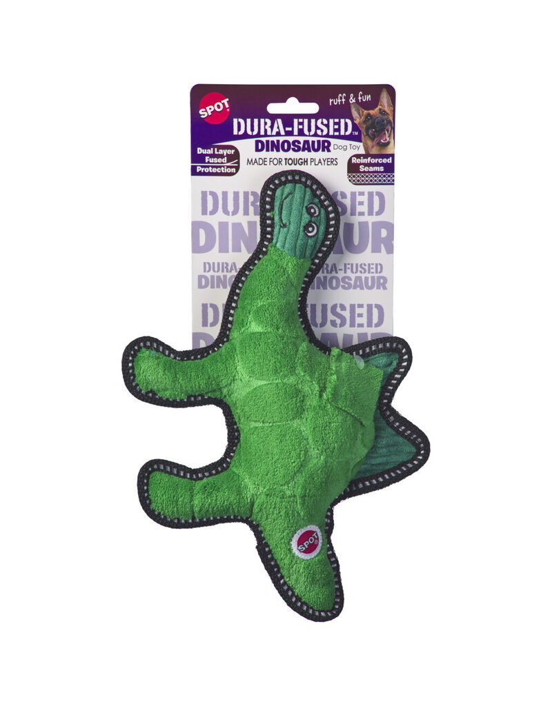 Ethical Pet Spot Ballistic Rubber Dog Toy Dinosaur 11 In