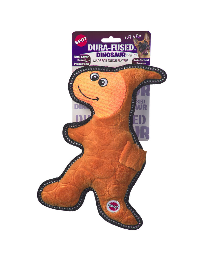 Ethical Pet Spot Ballistic Rubber Dog Toy Dinosaur 11 In