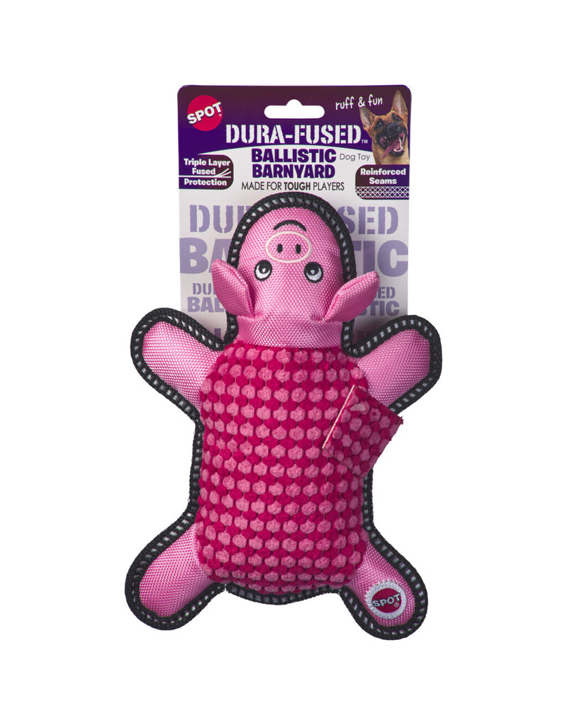 Ethical Pet Spot Ballistic Rubber Dog Toy Barnyard Asst 10 In