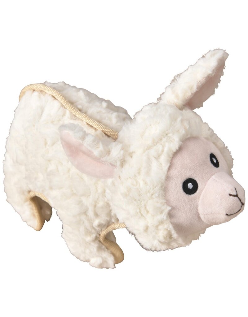 Ethical Pet Spot Ballistic Rubber Dog Toy Snuggle Sheep 12 In