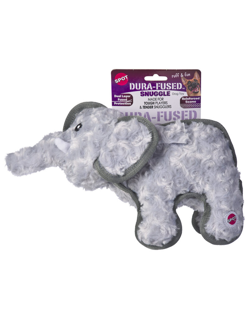 Ethical Pet Spot Ballistic Rubber Dog Toy Snuggle Elephant 12 In