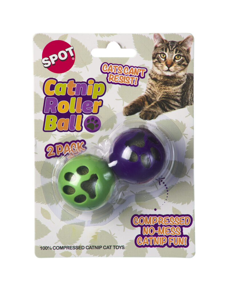 Ethical Pet Spot Catnip Roller Ball Cat Toy 2 Pk