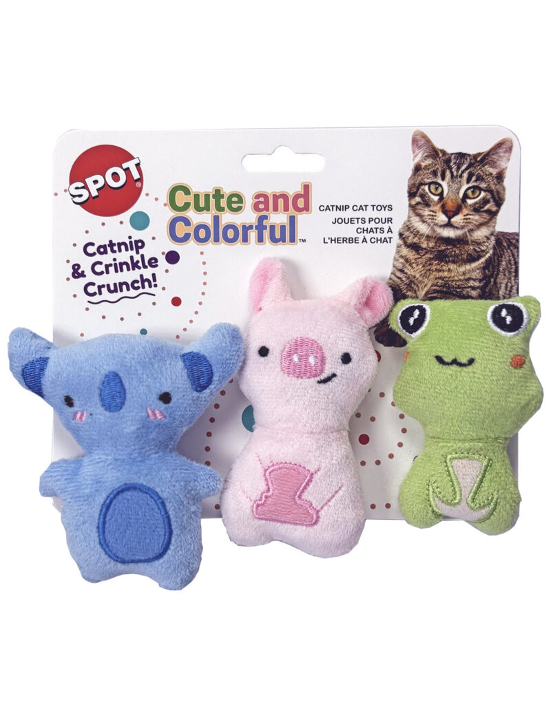 Ethical Pet Spot Cutie and Colorful Cat Toy 3 Pk