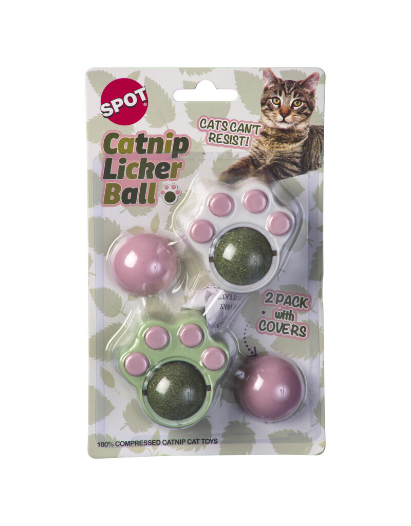 Ethical Pet Spot Licky Ball Cat Toy 2 Pk