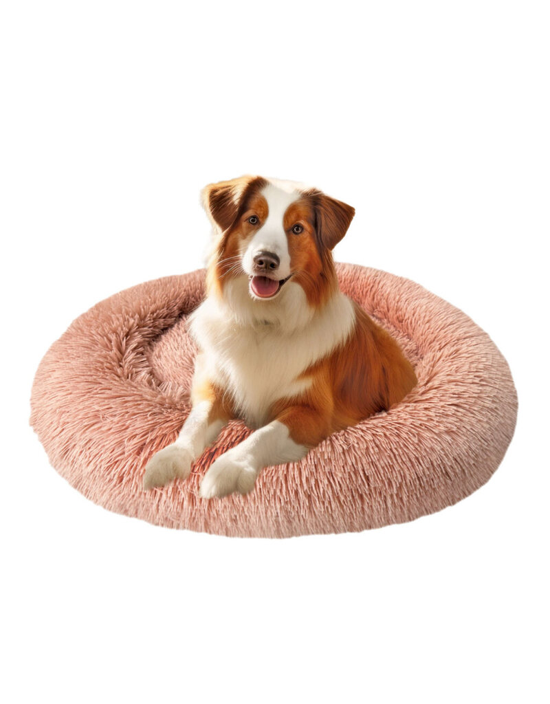 Ethical Pet Spot Sleep Zone Luxe Round Faux Fur Dusty Rose