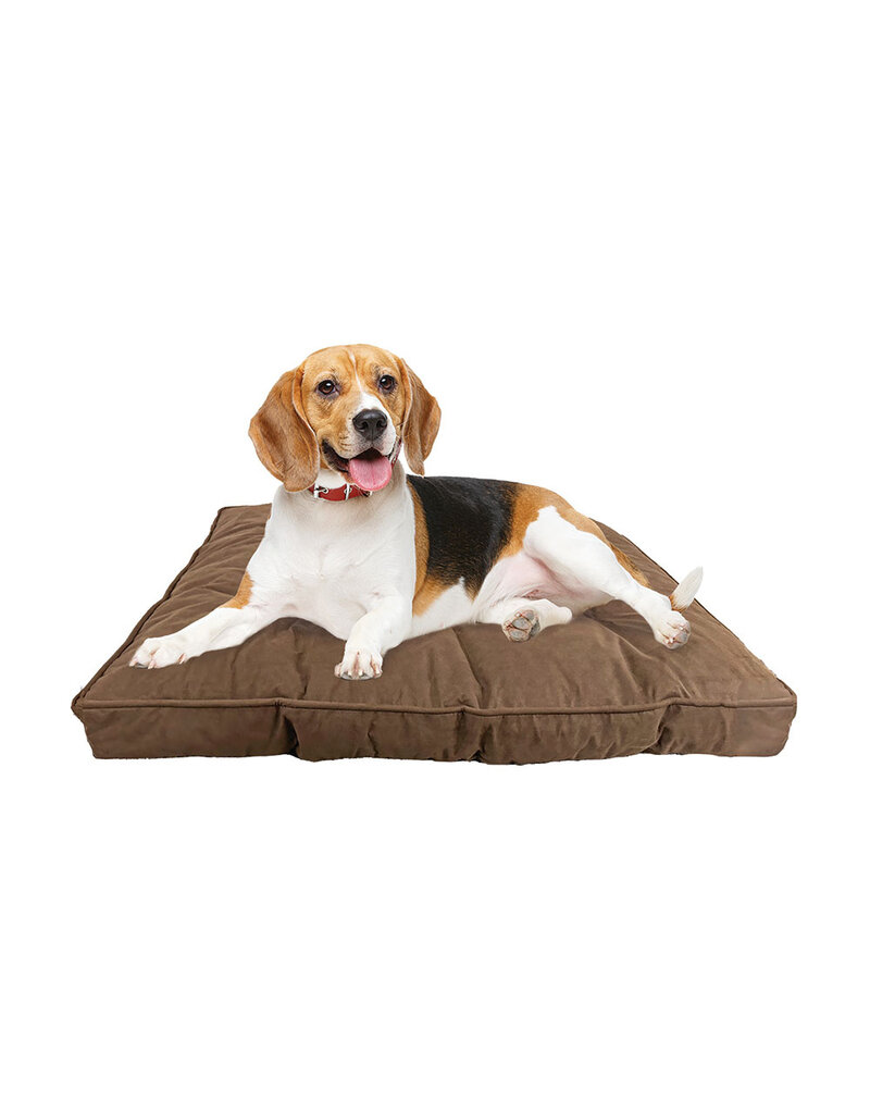 Ethical Pet Spot Sleep Zone Luxe Faux Suede Pillow Chocolate
