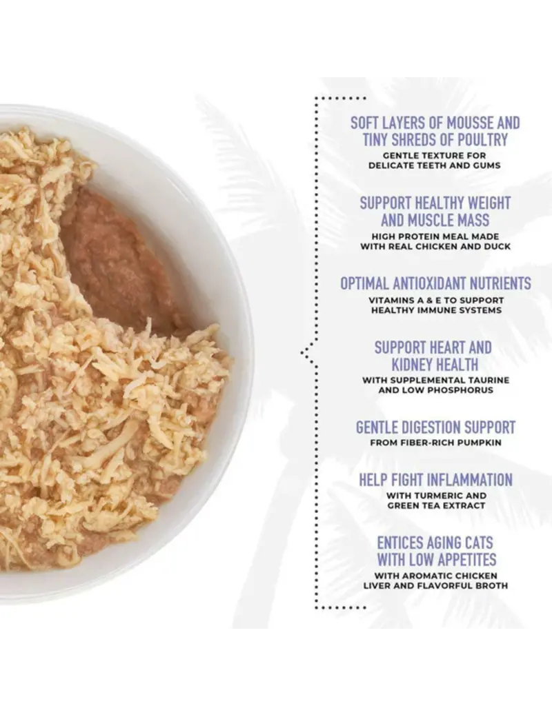 Tiki Pet Tiki Cat Silver Mousse & Shreds Chicken, Duck, & Duck Liver 2.4 Oz Can