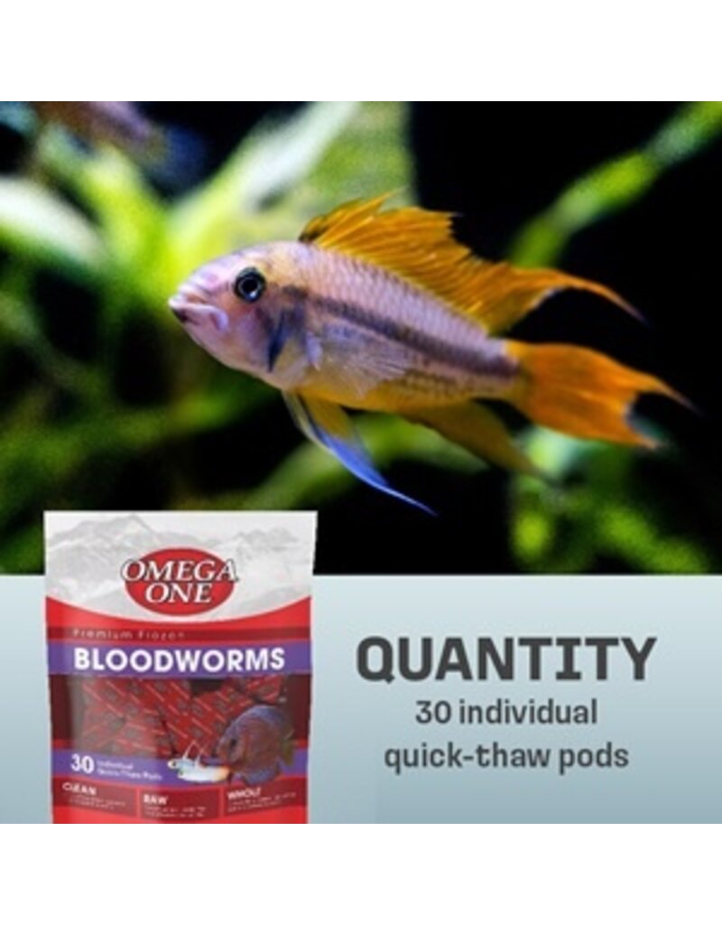 Spectrum Omega One Frozen Pod Pouch Bloodworm 30 ct 4 oz