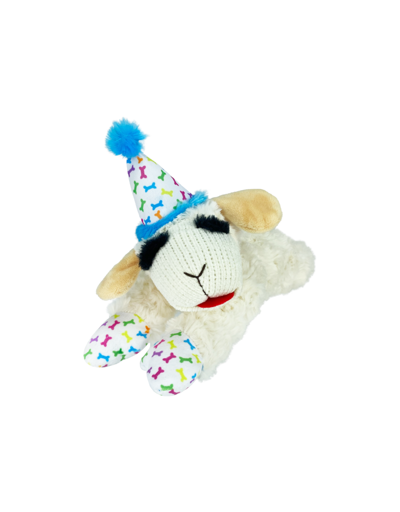 Multipet Inc Multipet Lamb Chop with Birthday Hat Dog Toy