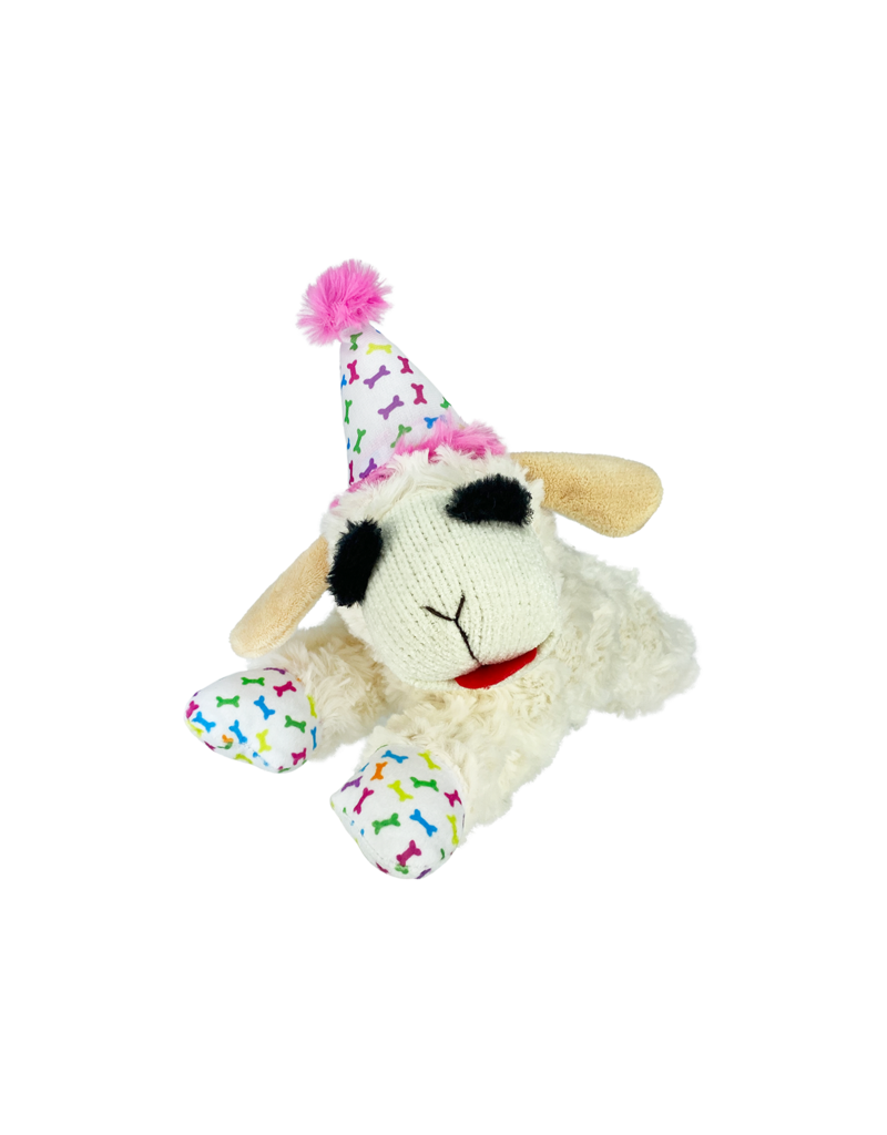 Multipet Inc Multipet Lamb Chop with Birthday Hat Dog Toy