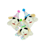 Multipet Inc Multipet Lamb Chop with Birthday Hat Dog Toy