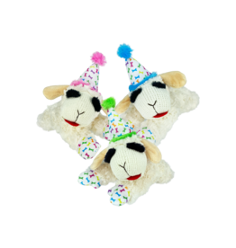 Multipet Inc Multipet Lamb Chop with Birthday Hat Dog Toy