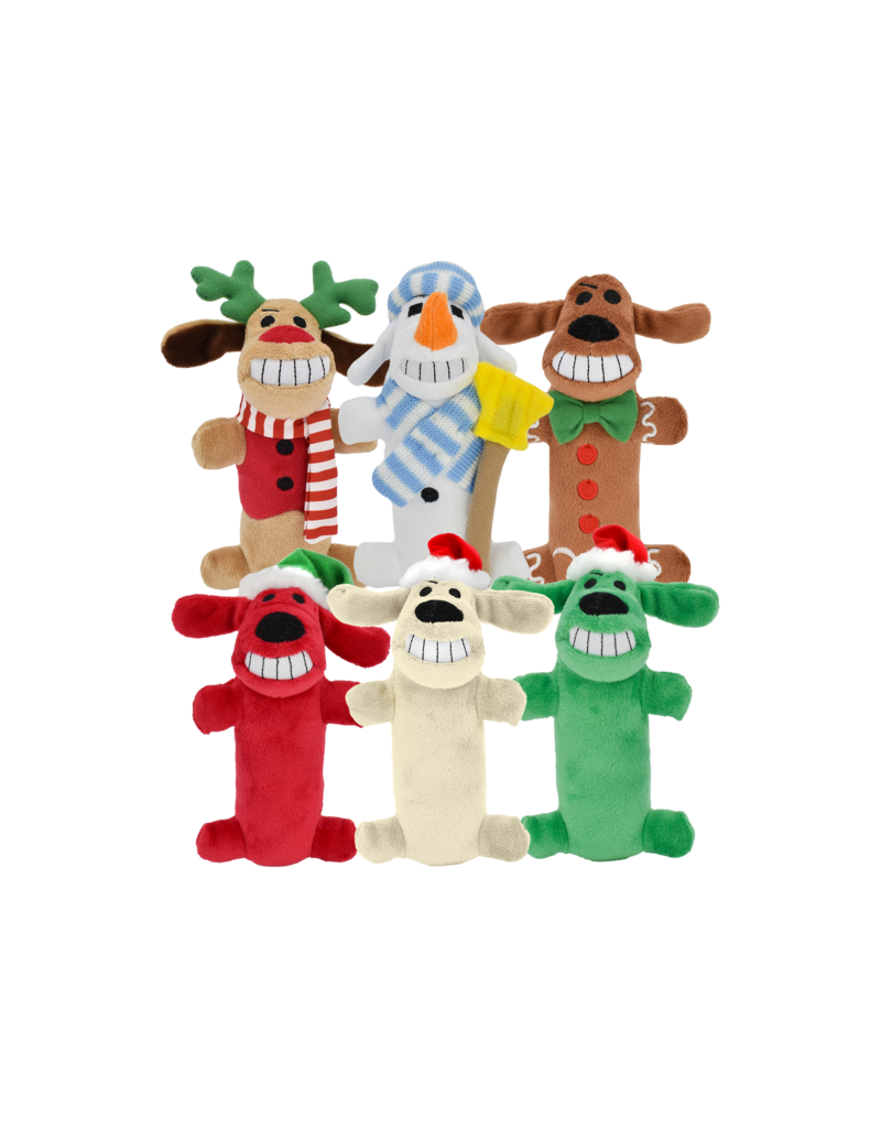 Multipet Inc Multipet Loofa Holiday Asst Dog Toy