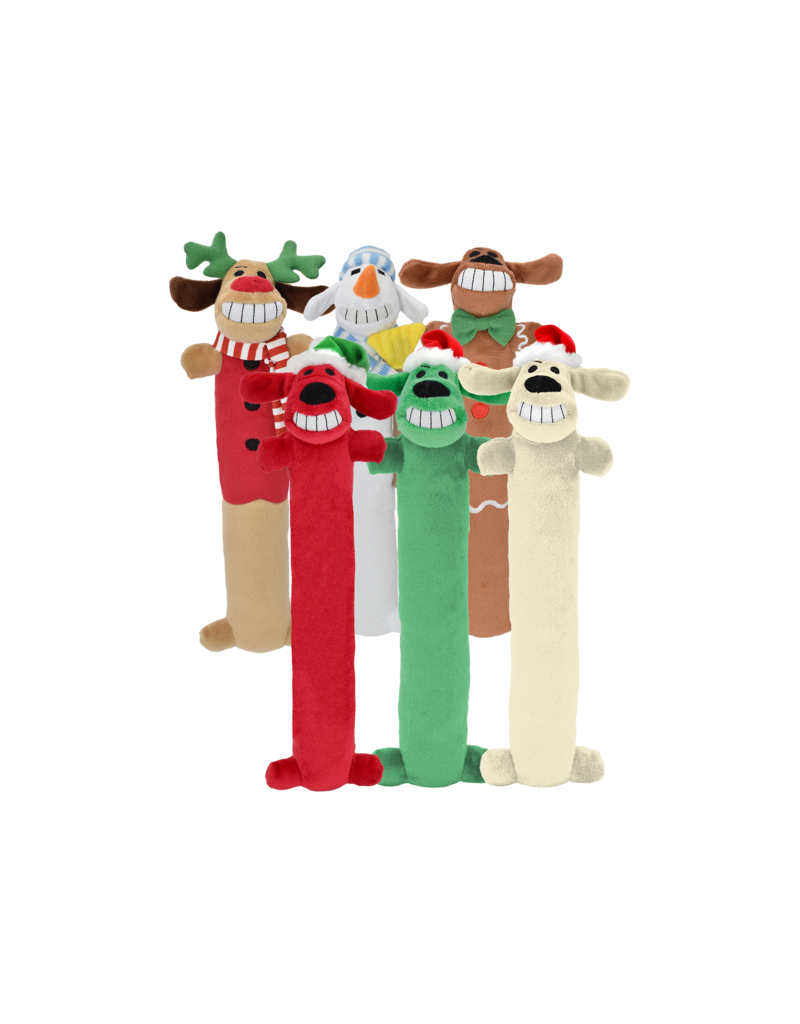 Multipet Inc Multipet Loofa Holiday Asst Dog Toy