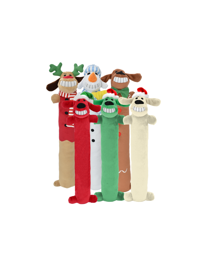 Multipet Inc Multipet Loofa Holiday Asst Dog Toy